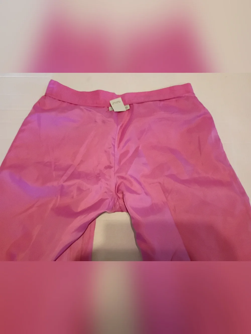 Laura Leigh‎ Women's Wide-Leg 100% Lined Linen Bright Pink Pants Sz 10